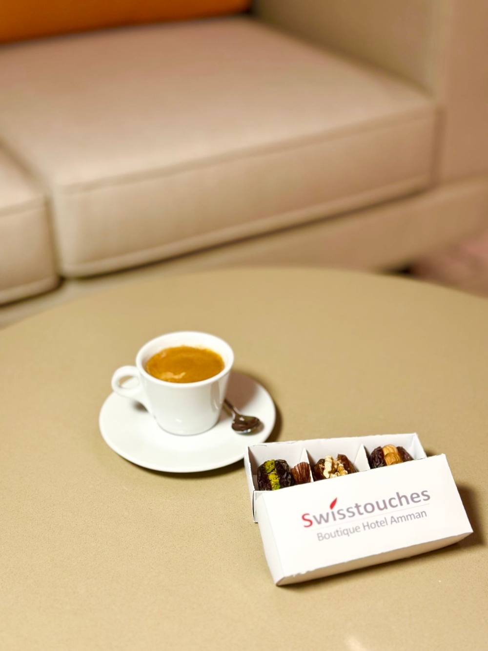 Coffee served in a suite
